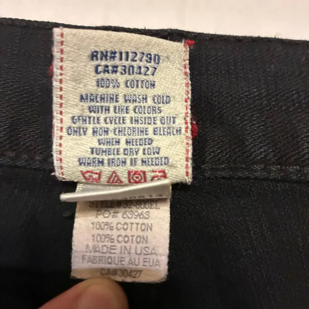 Vintage True Religion Bobby Jeans Men’s 38 Black Relaxed Fit Made in USA